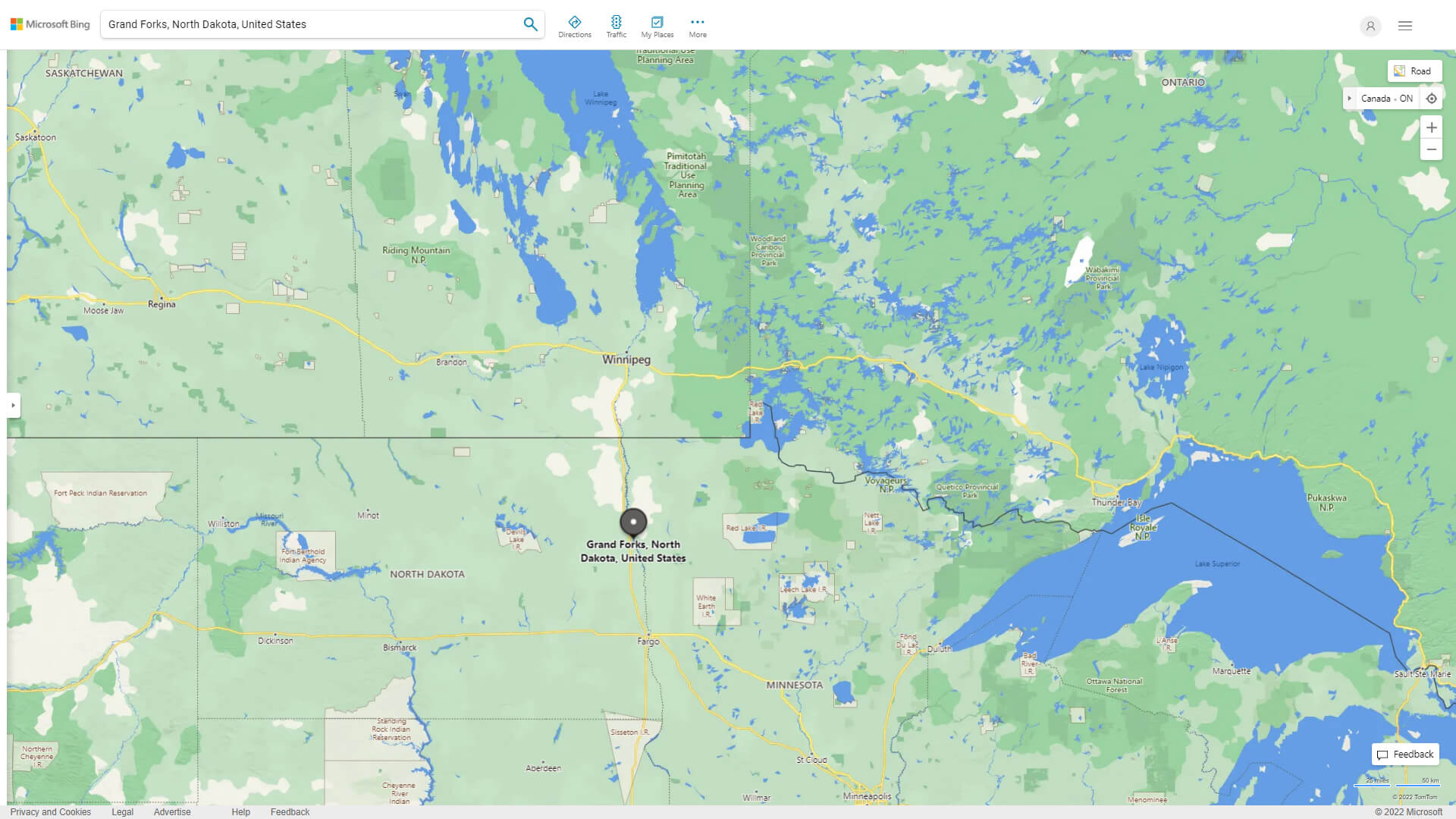 Grand Forks Map North Dakota